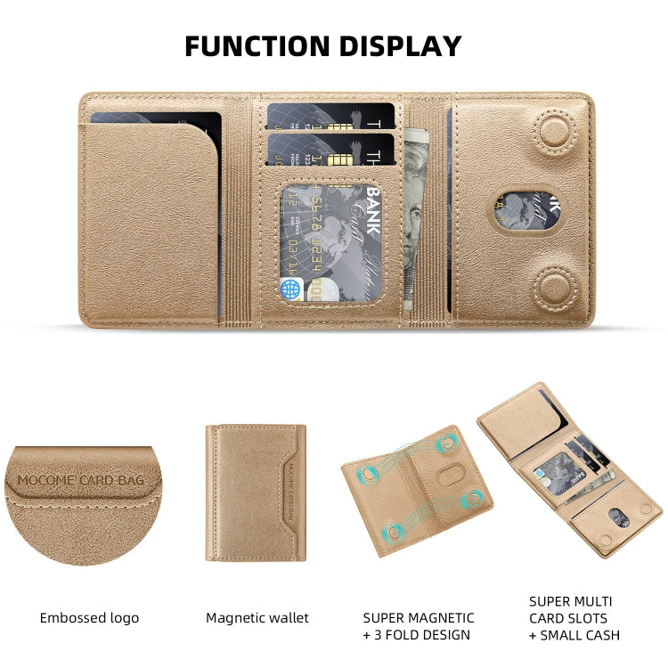 Pindun Multifunctional MagSafe Magnetic Wallet Card Bag Case With Retail Box(Desert Gold) - Adhesive Card Holders by buy2fix | Online Shopping UK | buy2fix