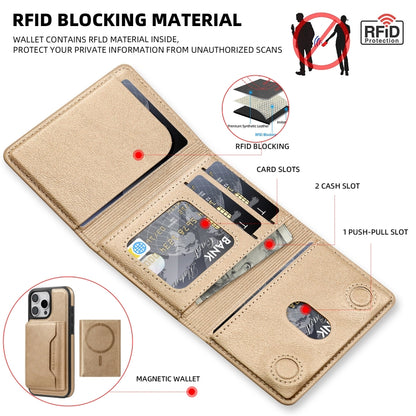Pindun Multifunctional MagSafe Magnetic Wallet Card Bag Case With Retail Box(Desert Gold) - Adhesive Card Holders by buy2fix | Online Shopping UK | buy2fix