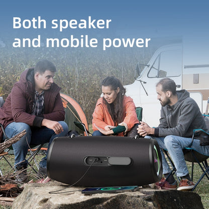 Zealot S87M 80W Portable Outdoor RGB Bluetooth Speaker with Dual Microphones(Black) - Waterproof Speaker by ZEALOT | Online Shopping UK | buy2fix