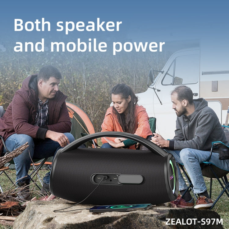 Zealot S97M 80W Outdoor Portable RGB Bluetooth Speaker with Microphone(Black) - Waterproof Speaker by ZEALOT | Online Shopping UK | buy2fix