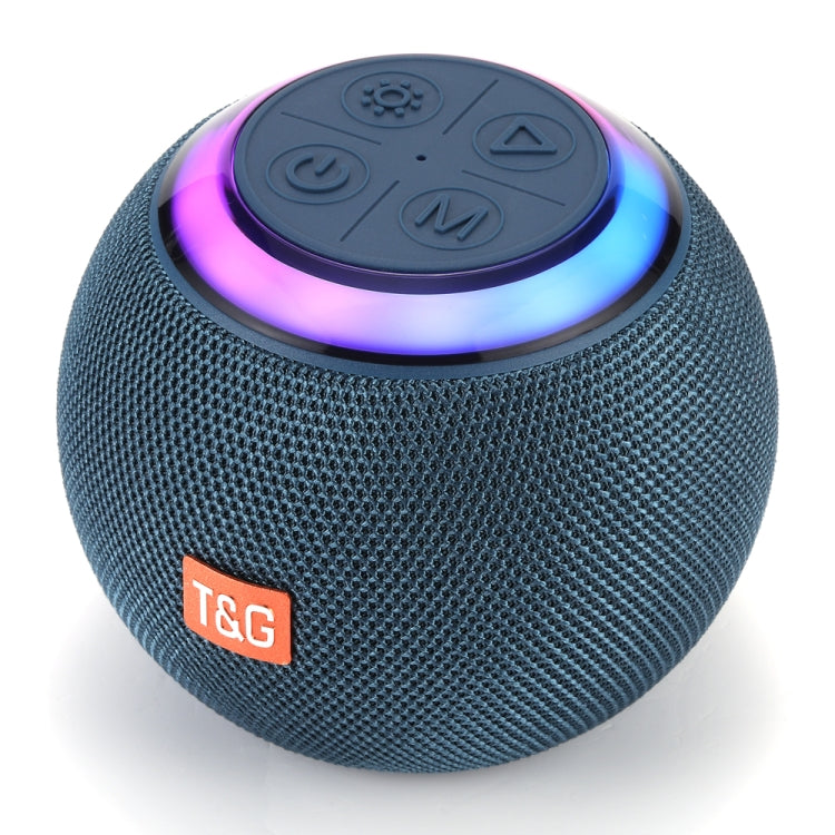 T&G TG683 Mini Portable Outdoor Wireless Bluetooth Speaker with LED Atmosphere Light(Blue) - Desktop Speaker by T&G | Online Shopping UK | buy2fix