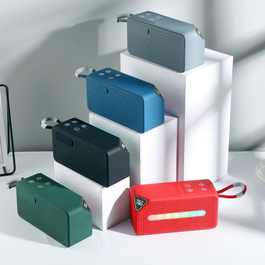 T&G TG685 Mini Portable Outdoor Wireless Bluetooth Speaker with LED Atmosphere Light(Grey) - Desktop Speaker by T&G | Online Shopping UK | buy2fix