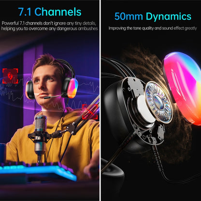 awei GM-11 Luminous Wired Headphones, Cable Length: 2m(White) - Multimedia Headset by awei | Online Shopping UK | buy2fix