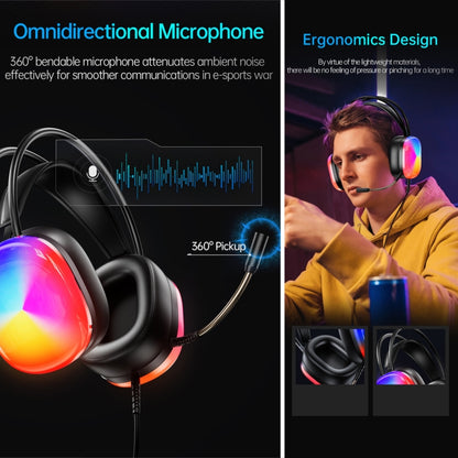 awei GM-11 Luminous Wired Headphones, Cable Length: 2m(White) - Multimedia Headset by awei | Online Shopping UK | buy2fix