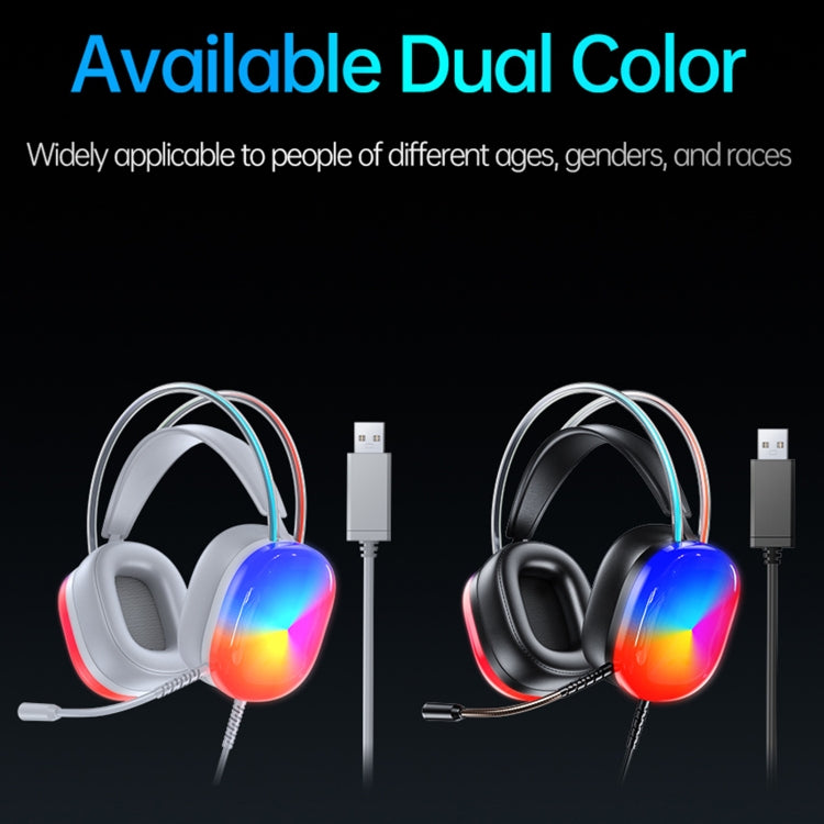 awei GM-11 Pro Luminous Wired Headphones, Cable Length: 2m(Black) - Multimedia Headset by awei | Online Shopping UK | buy2fix