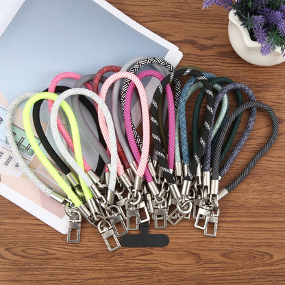 Pearl Silver Metal Buckle Phone Wrist Strap Phone Short Lanyard(White) - Lanyards & Wrist Straps by buy2fix | Online Shopping UK | buy2fix