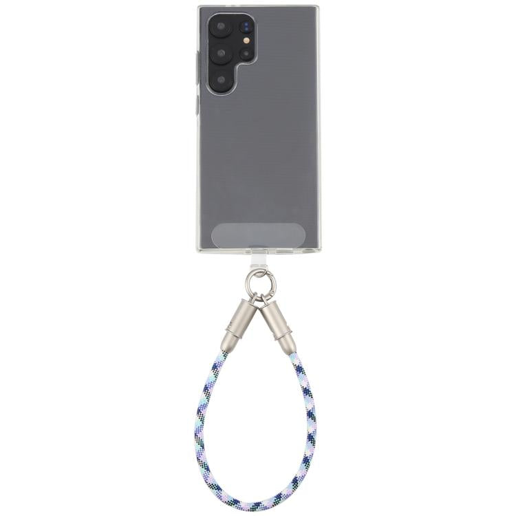 Type-C to Type-C Data Charging Cable Wrist Strap Phone Short Lanyard(Blue Green Purple White) - Lanyards & Wrist Straps by buy2fix | Online Shopping UK | buy2fix
