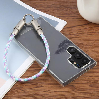 Type-C to Type-C Data Charging Cable Wrist Strap Phone Short Lanyard(Blue Green Purple White) - Lanyards & Wrist Straps by buy2fix | Online Shopping UK | buy2fix