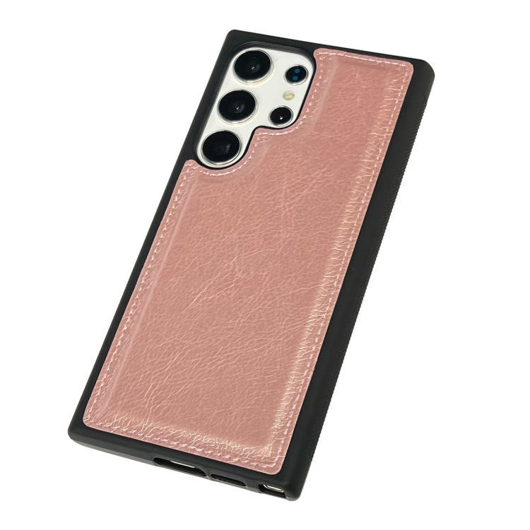 For Samsung Galaxy S25 5G Cowhide Texture Back Cover Phone Case(Rose Gold) by buy2fix