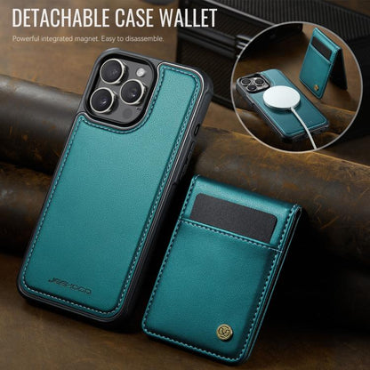 For iPhone 12 Pro Max JEEHOOD J06 British Style RFID MagSafe Card Bag PU Phone Case(Green) - iPhone 12 Pro Max Cases by JEEHOOD | Online Shopping UK | buy2fix