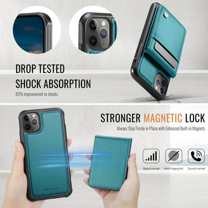 For iPhone 11 Pro Max JEEHOOD J06 British Style RFID MagSafe Card Bag PU Phone Case(Green) - iPhone 11 Pro Max Cases by JEEHOOD | Online Shopping UK | buy2fix