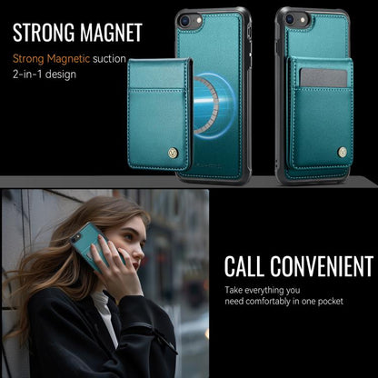 For iPhone SE 2022 / SE 2020 / 8 JEEHOOD J06 British Style RFID MagSafe Card Bag PU Phone Case(Green) - iPhone SE 2022 / 2020 / 8 / 7 Cases by JEEHOOD | Online Shopping UK | buy2fix