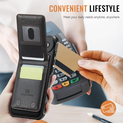For iPhone Air JEEHOOD J06 British Style RFID MagSafe Card Bag PU Phone Case(Black) - iPhone Air Cases by JEEHOOD | Online Shopping UK | buy2fix