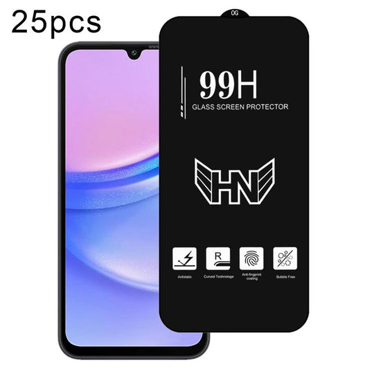 For Samsung Galaxy A15 25 PCS/Pack High Aluminum Large Arc Full Screen Tempered Glass Film