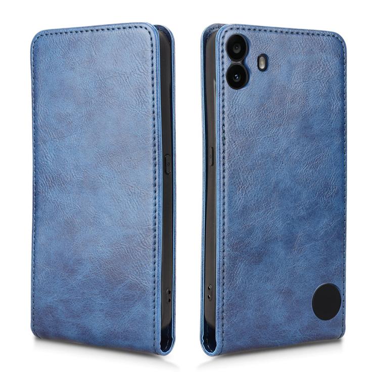 For Nothing CMF Phone 1 Magnetic Vertical Flip Leather Phone Case(Blue) - Nothing Cases by buy2fix | Online Shopping UK | buy2fix