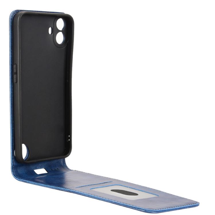 For Nothing CMF Phone 1 Magnetic Vertical Flip Leather Phone Case(Blue) - Nothing Cases by buy2fix | Online Shopping UK | buy2fix
