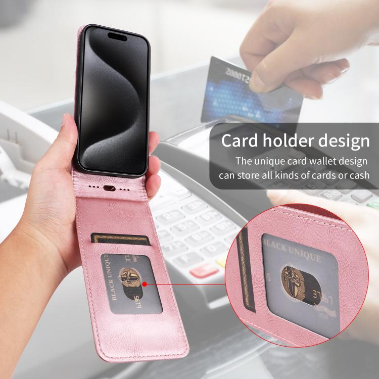 For Nothing CMF Phone 1 Magnetic Vertical Flip Leather Phone Case(Rose Gold) - More Brand by buy2fix | Online Shopping UK | buy2fix