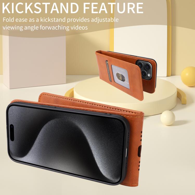 For Nothing CMF Phone 1 Magnetic Vertical Flip Leather Phone Case(Brown) - Nothing Cases by buy2fix | Online Shopping UK | buy2fix