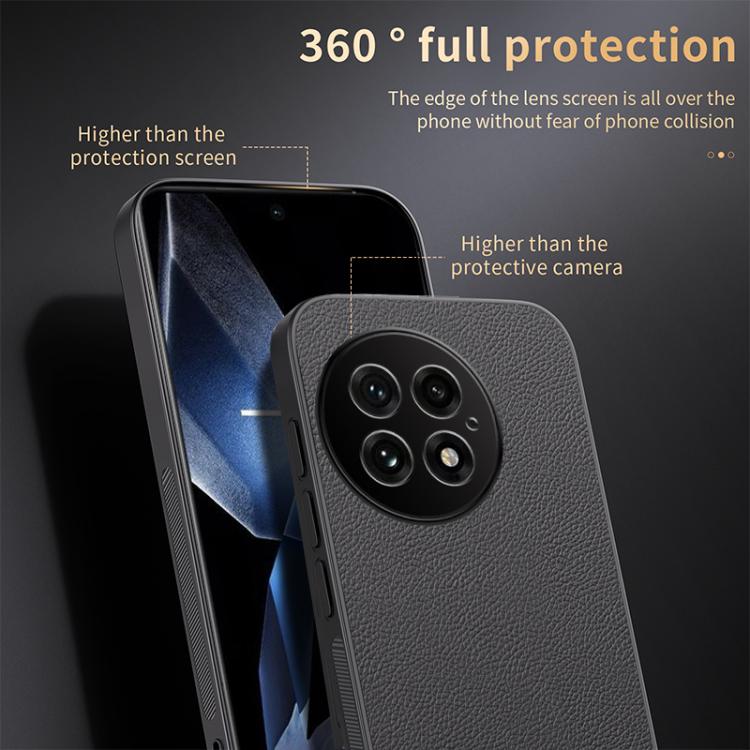 For OnePlus 13 HUIYI Leather Magnetic Phone Case(Blue) by buy2fix