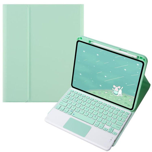 For OPPO Pad 3 / Pad 2 Candy Color Bluetooth Keyboard Leather Case,Square Keys with Touchpad(Light Green) - OPPO Keyboard by buy2fix | Online Shopping UK | buy2fix