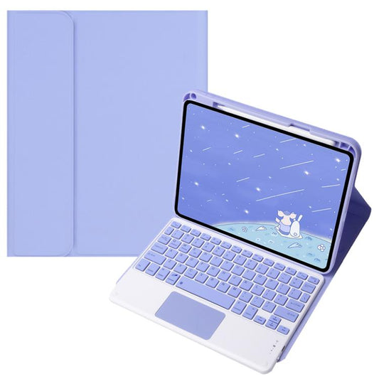 For OPPO Pad 3 / Pad 2 Candy Color Bluetooth Keyboard Leather Case,Square Keys with Touchpad(Light Purple) - OPPO Keyboard by buy2fix | Online Shopping UK | buy2fix