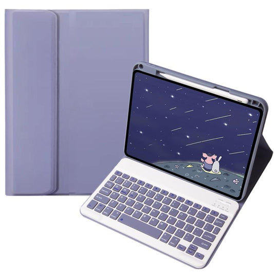 For OPPO Pad 3 / Pad 2 Candy Color Bluetooth Keyboard Leather Case, Square Keys(Lavender Grey) - Others Keyboard by buy2fix | Online Shopping UK | buy2fix