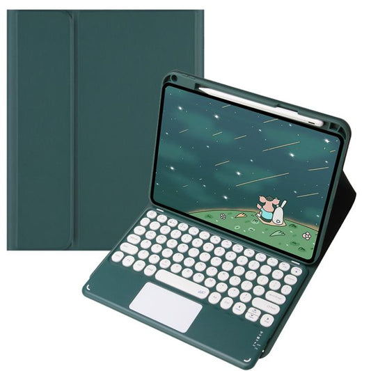 For OPPO Pad 3 / Pad 2 Candy Color Bluetooth Keyboard Leather Case, Round Key with Touchpad(Green) - OPPO Keyboard by buy2fix | Online Shopping UK | buy2fix