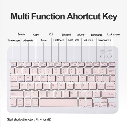 For OPPO Pad 3 / Pad 2 Candy Color Bluetooth Keyboard Leather Case, Round Key with Touchpad(Pink) - For OPPO by buy2fix | Online Shopping UK | buy2fix