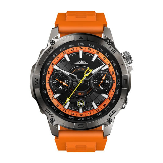 Zeblaze Stratos 2 Plus 1.43 inch Screen 3 ATM Health and Fitness GPS Smart Watch(Electric Orange) - Smart Watches by Zeblaze | Online Shopping UK | buy2fix