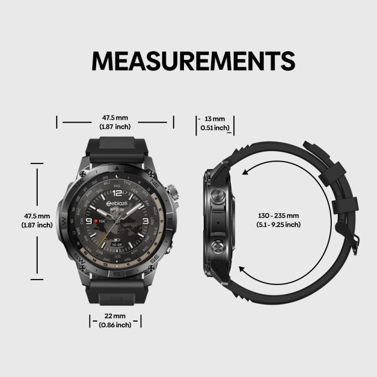 Zeblaze Stratos 2 Plus 1.43 inch Screen 3 ATM Health and Fitness GPS Smart Watch(Graphite Black) - Smart Watches by Zeblaze | Online Shopping UK | buy2fix