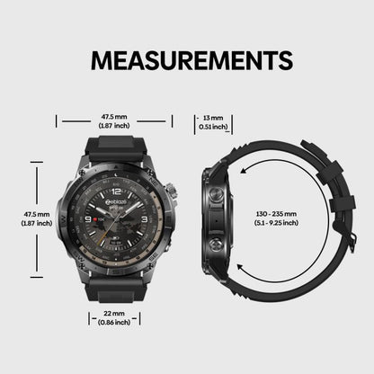 Zeblaze Stratos 2 Plus 1.43 inch Screen 3 ATM Health and Fitness GPS Smart Watch(Graphite Black) - Smart Watches by Zeblaze | Online Shopping UK | buy2fix