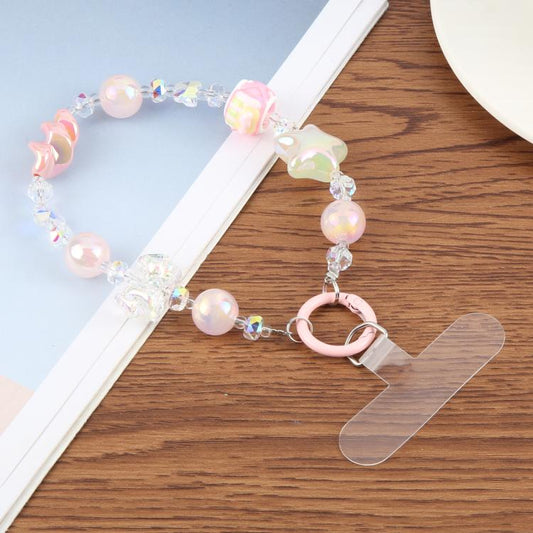 Spiral Bead Chain Phone Anti-lost Short Lanyard(Pink) - Lanyards & Wrist Straps by buy2fix | Online Shopping UK | buy2fix