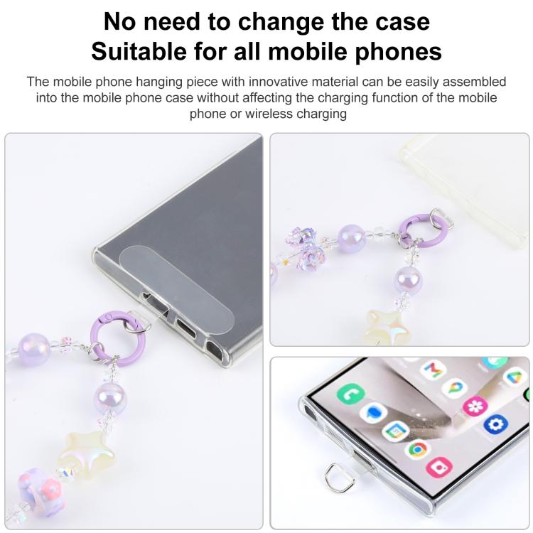 Spiral Bead Chain Phone Anti-lost Short Lanyard(Pink) - Lanyards & Wrist Straps by buy2fix | Online Shopping UK | buy2fix
