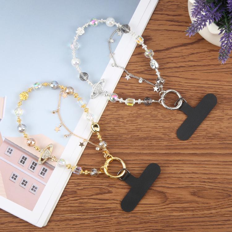 Tassels Diamond Chain Phone Anti-lost Short Lanyard(Silver) - Lanyards & Wrist Straps by buy2fix | Online Shopping UK | buy2fix