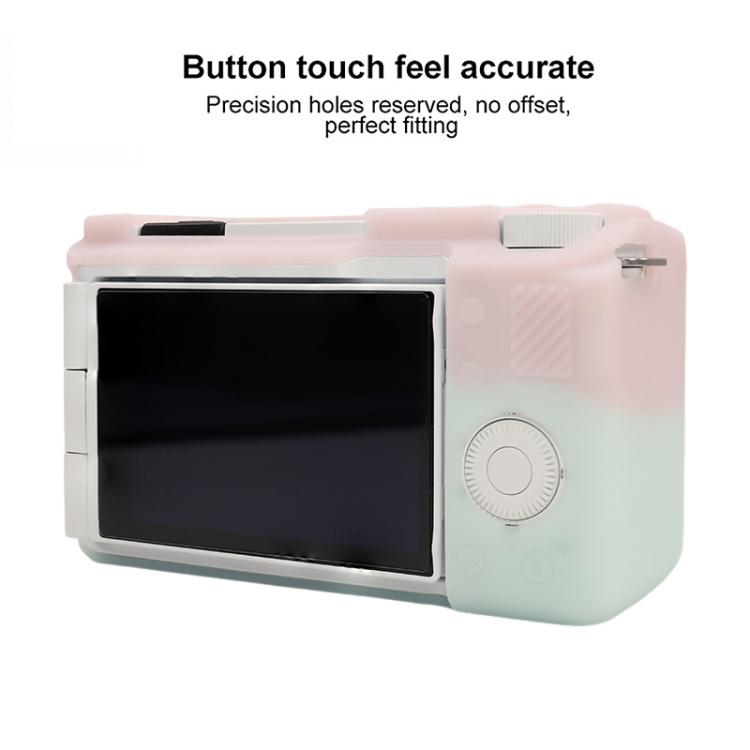 For Sony ZV-E10 II / ZV-E10M2 Glossy Soft Silicone Protective Case(Jelly Pink Green) - Protective Case by buy2fix | Online Shopping UK | buy2fix