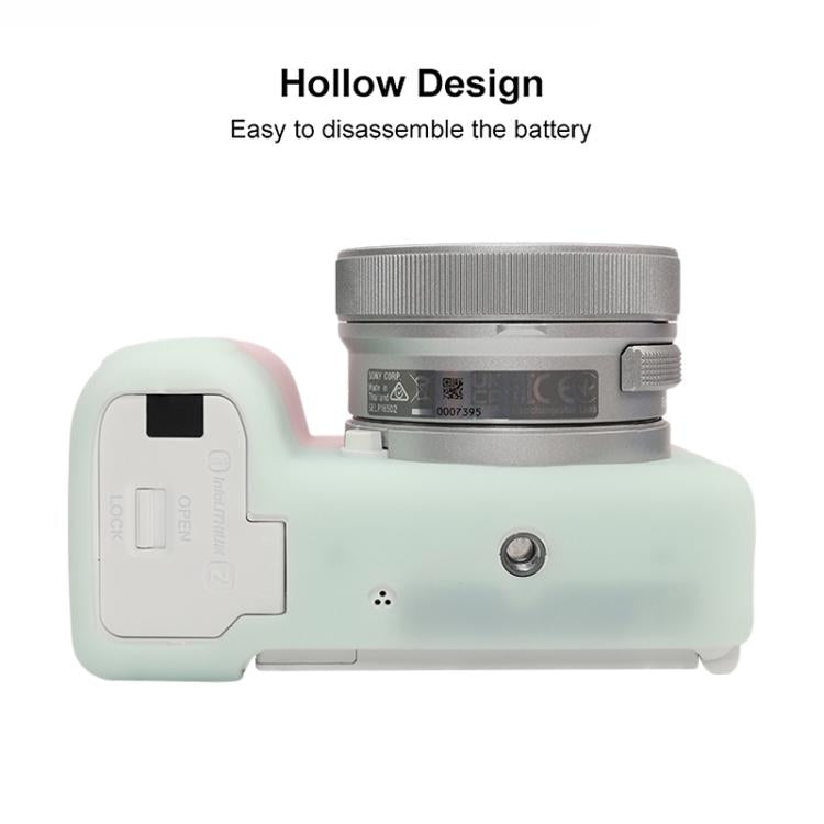 For Sony ZV-E10 II / ZV-E10M2 Glossy Soft Silicone Protective Case(Jelly Pink Green) - Protective Case by buy2fix | Online Shopping UK | buy2fix