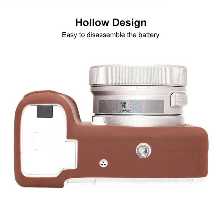 For Sony ZV-E10 II / ZV-E10M2 Glossy Soft Silicone Protective Case(Coffee) - Protective Case by buy2fix | Online Shopping UK | buy2fix