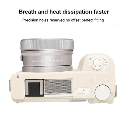 For Sony ZV-E10 II / ZV-E10M2 Glossy Soft Silicone Protective Case(Beige) - Protective Case by buy2fix | Online Shopping UK | buy2fix