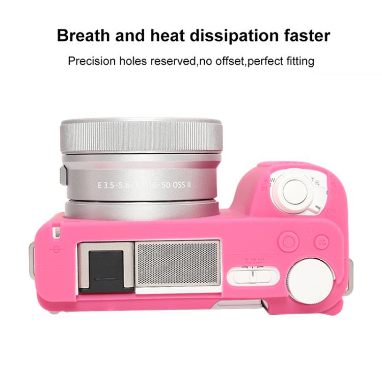 For Sony ZV-E10 II / ZV-E10M2 Glossy Soft Silicone Protective Case(Rose Red) - Protective Case by buy2fix | Online Shopping UK | buy2fix