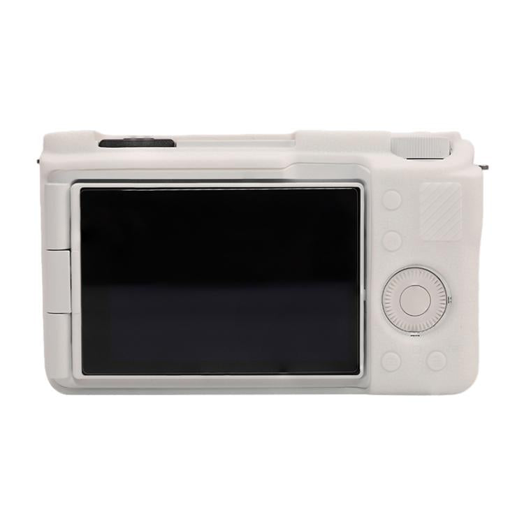 For Sony ZV-E10 II / ZV-E10M2 Litchi Texture Soft Silicone Protective Case(White) - Protective Case by buy2fix | Online Shopping UK | buy2fix