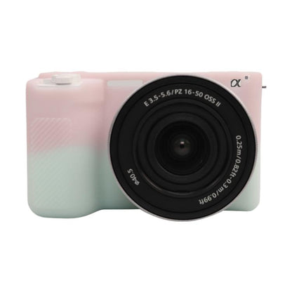 For Sony ZV-E10 II / ZV-E10M2 Litchi Texture Soft Silicone Protective Case(Jelly Pink Green) - Protective Case by buy2fix | Online Shopping UK | buy2fix