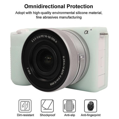 For Sony ZV-E10 II / ZV-E10M2 Litchi Texture Soft Silicone Protective Case(Jelly Green) - Protective Case by buy2fix | Online Shopping UK | buy2fix