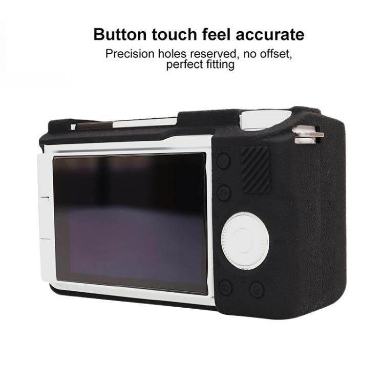 For Sony ZV-E10 II / ZV-E10M2 Litchi Texture Soft Silicone Protective Case(Black) - Protective Case by buy2fix | Online Shopping UK | buy2fix