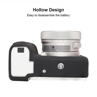 For Sony ZV-E10 II / ZV-E10M2 Litchi Texture Soft Silicone Protective Case(Black) - Protective Case by buy2fix | Online Shopping UK | buy2fix