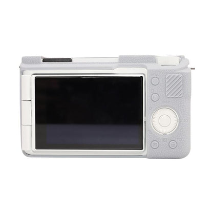 For Sony ZV-E10 II / ZV-E10M2 Litchi Texture Soft Silicone Protective Case(Grey) - Protective Case by buy2fix | Online Shopping UK | buy2fix