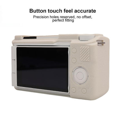 For Sony ZV-E10 II / ZV-E10M2 Litchi Texture Soft Silicone Protective Case(Beige) - Protective Case by buy2fix | Online Shopping UK | buy2fix