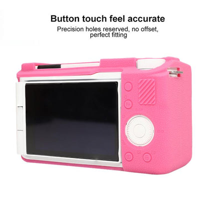 For Sony ZV-E10 II / ZV-E10M2 Litchi Texture Soft Silicone Protective Case(Rose Red) - Protective Case by buy2fix | Online Shopping UK | buy2fix