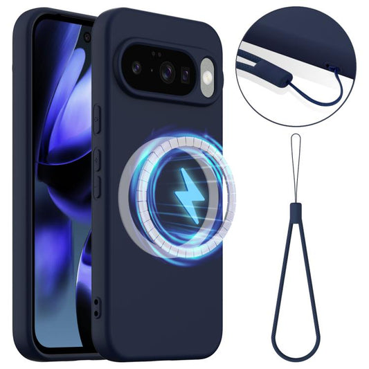 For Google Pixel 10 Shockproof Silicone Magsafe Phone Case(Navy Blue) - Google Cases by buy2fix | Online Shopping UK | buy2fix