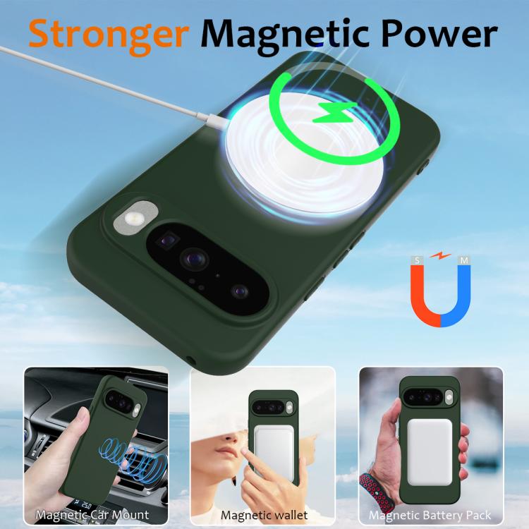 For Google Pixel 10 Shockproof Silicone Magsafe Phone Case(Dark Green) - Google Cases by buy2fix | Online Shopping UK | buy2fix