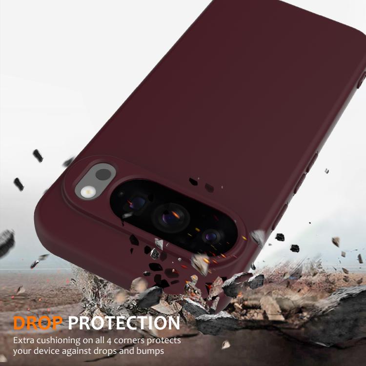 For Google Pixel 10 Pro Shockproof Silicone Magsafe Phone Case(Plum Color) - Google Cases by buy2fix | Online Shopping UK | buy2fix